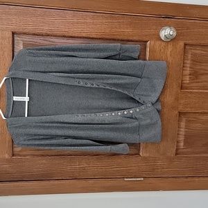 Gray button-up cardigan